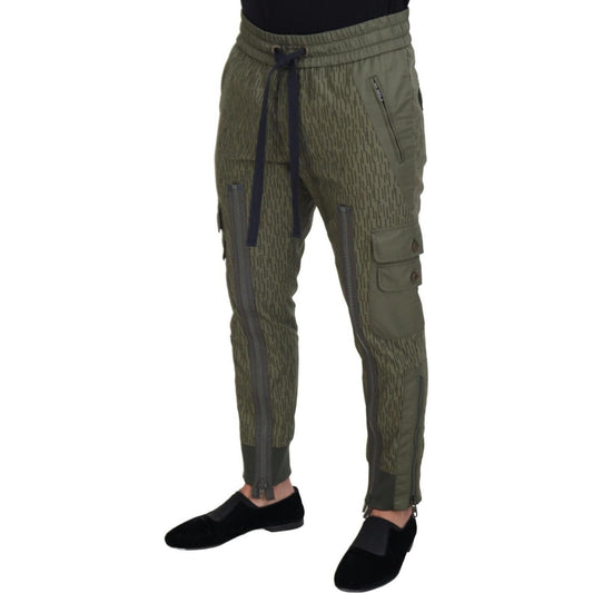 Dolce & Gabbana Elegant Green Cotton Blend Pants Dolce & Gabbana Dark Slate Gray