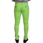 Dolce & Gabbana Elegant Light Green Cotton Chinos Dolce & Gabbana Yellow Green