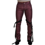 Dolce & Gabbana Magenta Cotton Men Casual Harness Denim Jeans