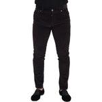 Dolce & Gabbana Brown Corduroy Men Casual Trouser Pants