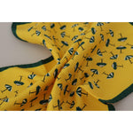Dolce & Gabbana Yellow Printed DG Logo Square Mens Handkerchief Scarf MS6270
