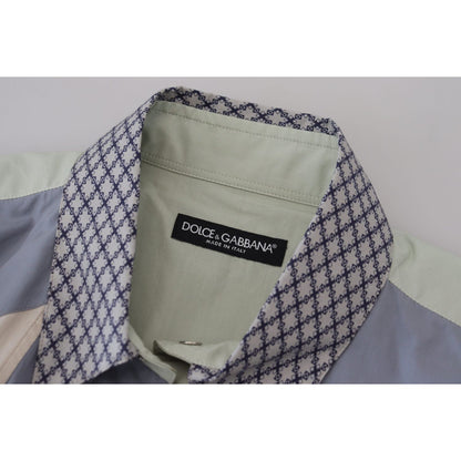 Dolce & Gabbana Multicolor Cotton Patchwork Slim Shirt