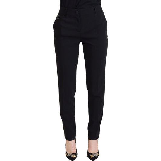 Dolce & Gabbana Black High Waist Women Pants