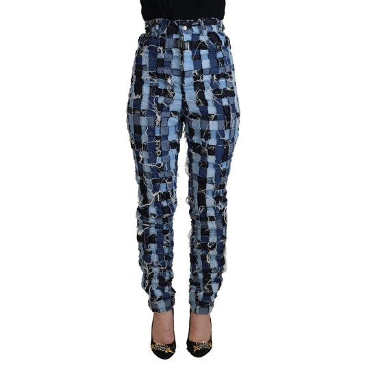 Dolce & Gabbana Multicolor Patchwork Cotton Denim Jeans