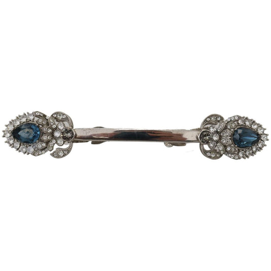 Dolce & Gabbana Elegant Sterling Silver Glass Brooch Brooch Dolce & Gabbana Dim Gray