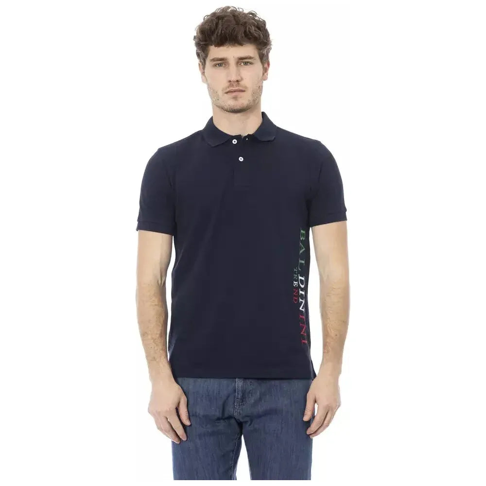 Baldinini Trend Blue Cotton Polo Shirt
