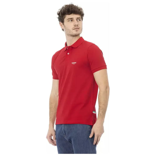Baldinini Trend Red Cotton Men Polo Baldinini Trend Brown