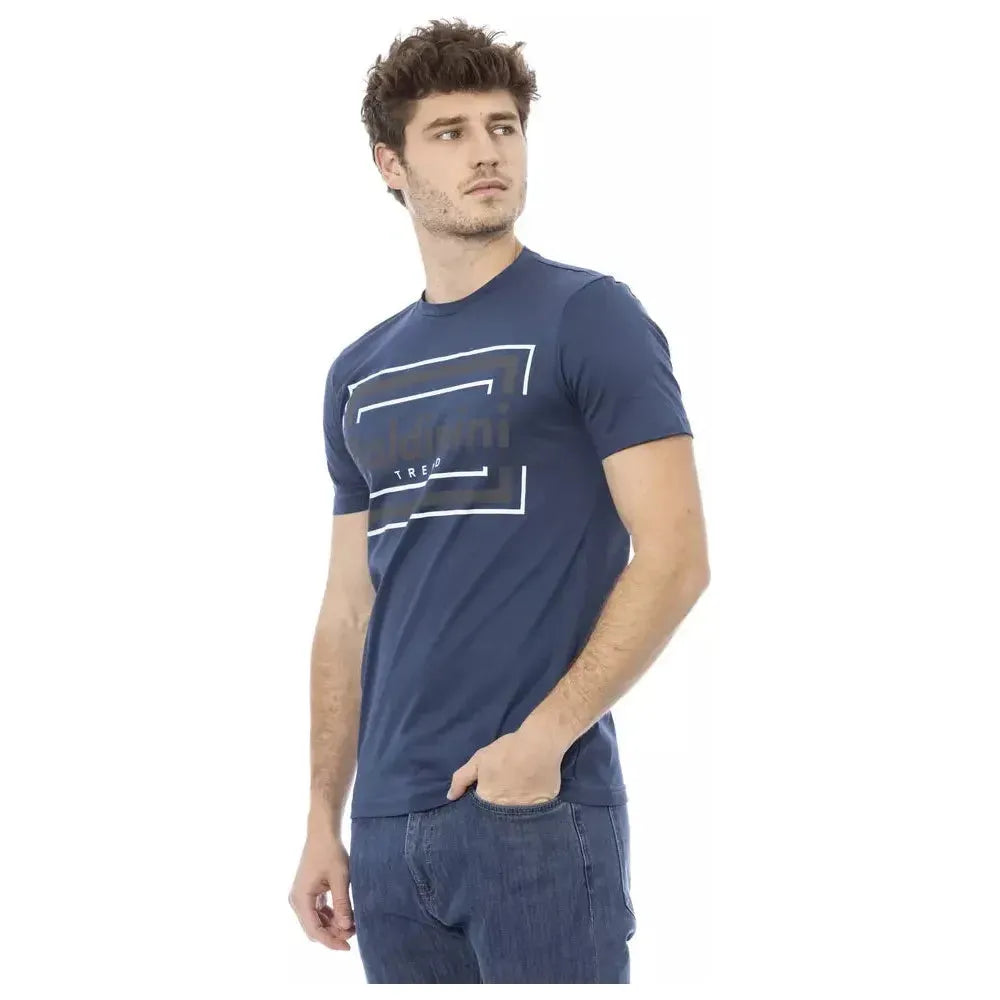 Baldinini Trend "Blue Cotton Men T-Shirt"