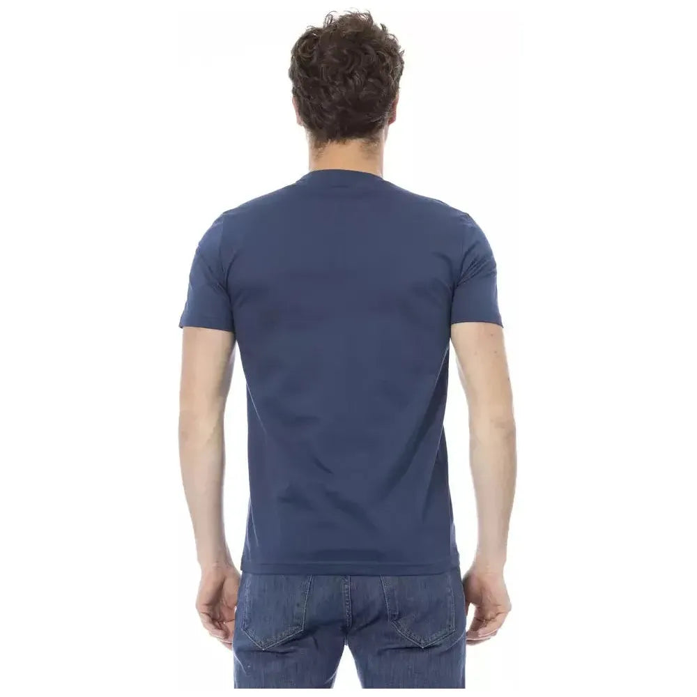 Baldinini Trend "Blue Cotton Men T-Shirt"