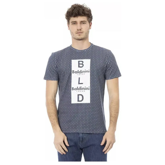 Baldinini Trend Gray Cotton Men T-Shirt Baldinini Trend Dim Gray