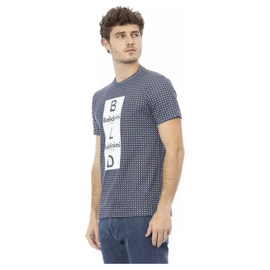 Baldinini Trend Gray Cotton Men T-Shirt Baldinini Trend Dim Gray