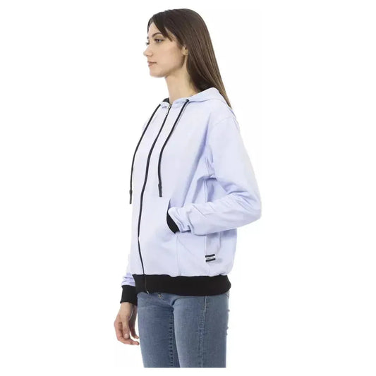 Baldinini Trend Purple Cotton Women Sweater Baldinini Trend Dark Slate Gray