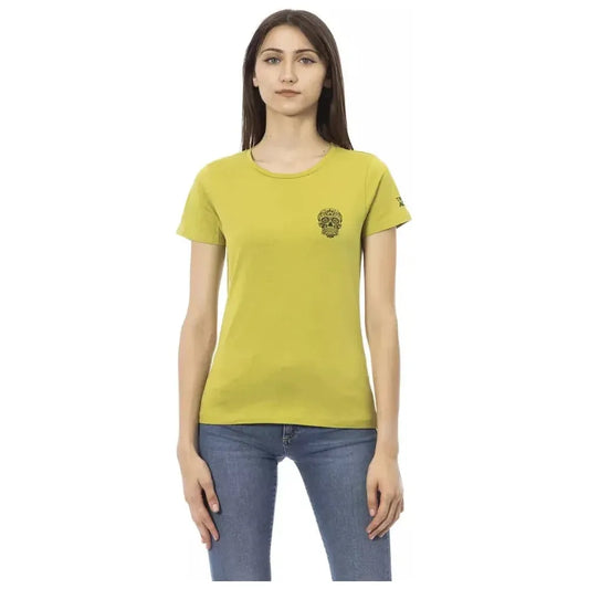 Trussardi Action Green Cotton Women T-Shirt Trussardi Action Dark Khaki