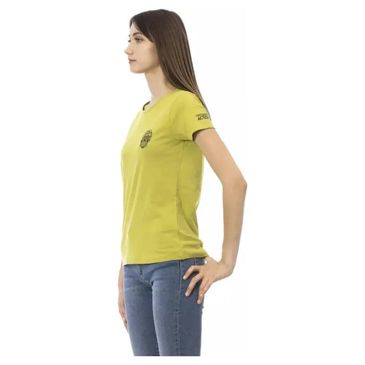 Trussardi Action Green Cotton Women T-Shirt Trussardi Action Dark Khaki