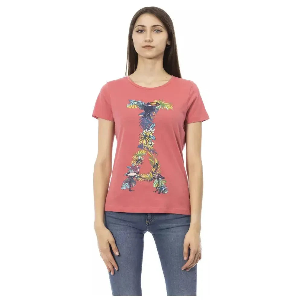 Trussardi Action Fuchsia Cotton Women T-Shirt TR-23051-XS