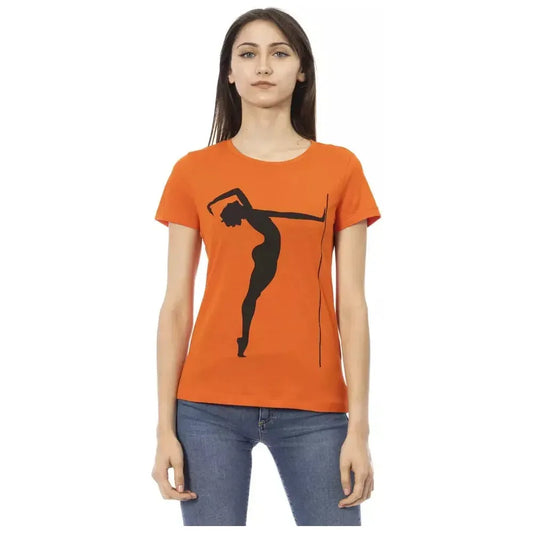 Trussardi Action Orange Cotton Women T-Shirt Trussardi Action Chocolate