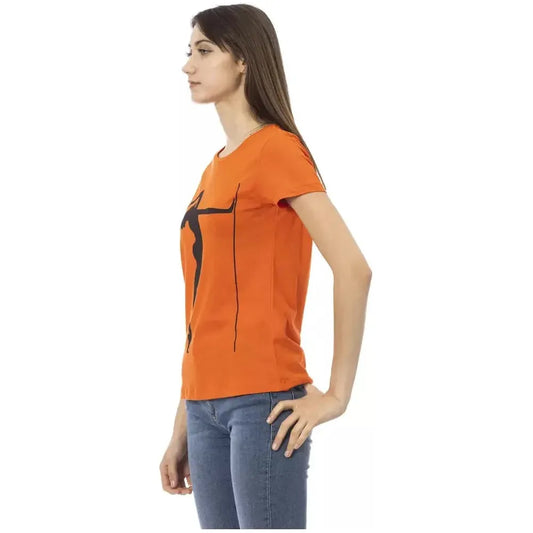 Trussardi Action Orange Cotton Women T-Shirt Trussardi Action Chocolate