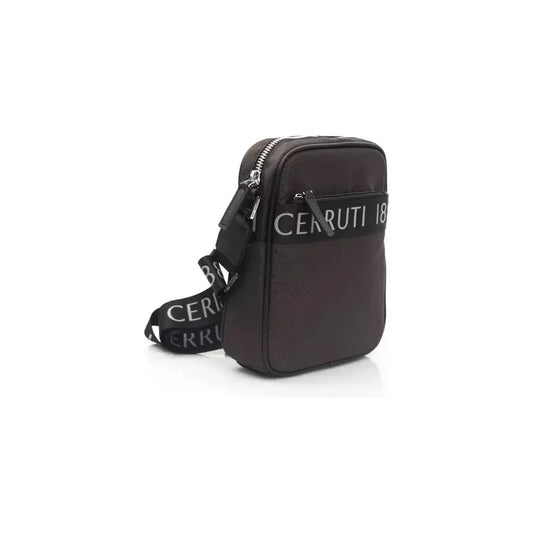Cerruti 1881 Brown Leather Men Messenger Bag Cerruti 1881 Dark Slate Gray