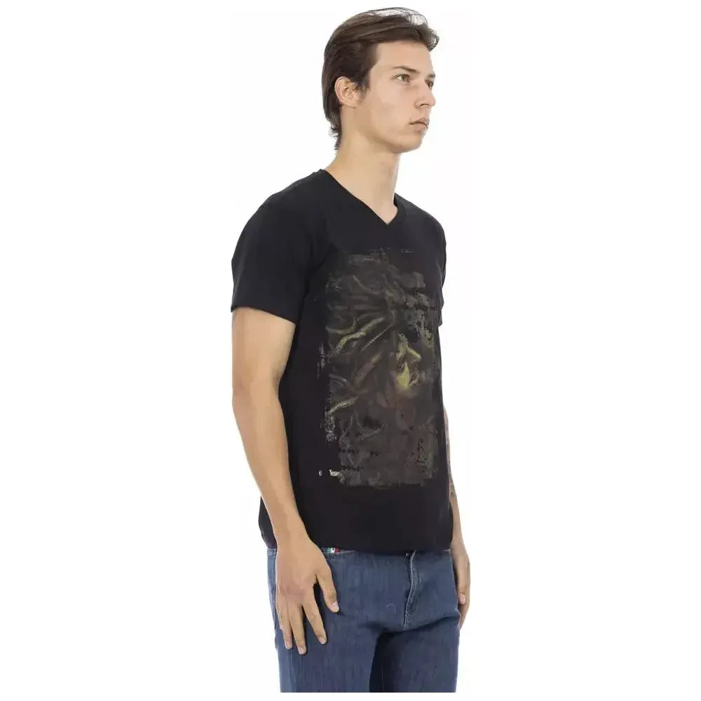 Trussardi Action Black Cotton T-Shirt