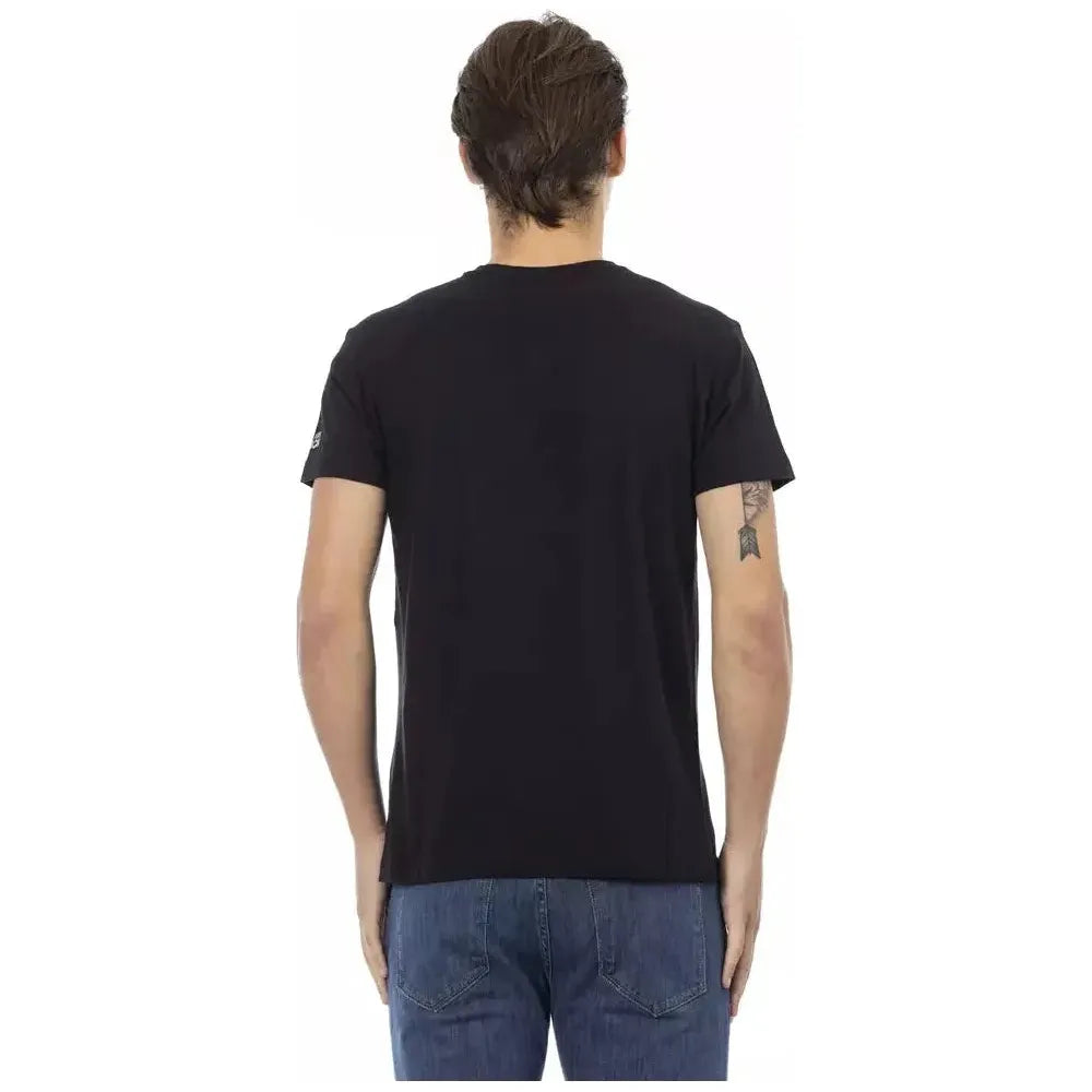 Trussardi Action Black Cotton T-Shirt