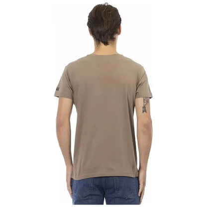 Trussardi Action Brown Cotton Men T-Shirt