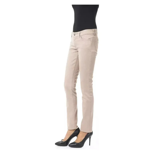 BYBLOS Beige Cotton Women Pant with Chain Detail on Pocket BYBLOS Gray