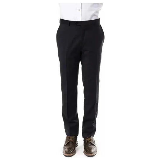 Uominitaliani Gray Wool Men's Suit Pant