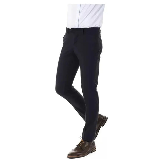 Uominitaliani Gray Wool Men's Pant Uominitaliani Lavender