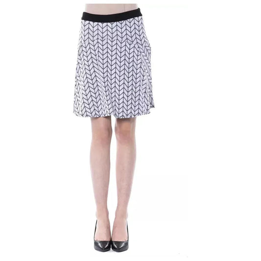 BYBLOS Black Marabou Women Skirt 1728,67345744032,Black and White,BYBLOS,Clothing,IT42|M,IT44|L,IT46|XL,Midi - Skirts - Clothing,New with tags,Skirts - Clothing,Skirts - Women - Clothing,Women,Women - Clothing