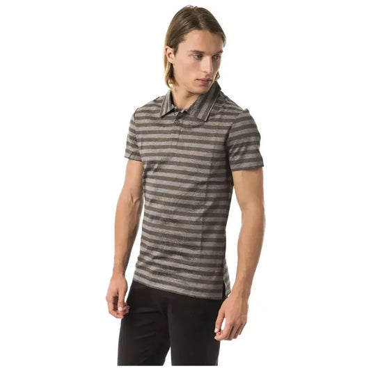 BYBLOS Gray Cotton Men Polo Shirt BYBLOS Dim Gray
