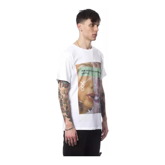 Nicolo Tonetto White Cotton Men T-Shirt Nicolo Tonetto Light Gray