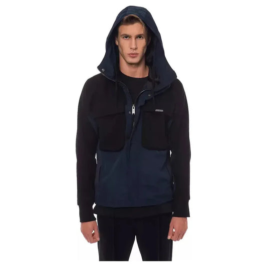Nicolo Tonetto Black Wool Men's Hooded Jacket Coats & Jackets Nicolo Tonetto Black