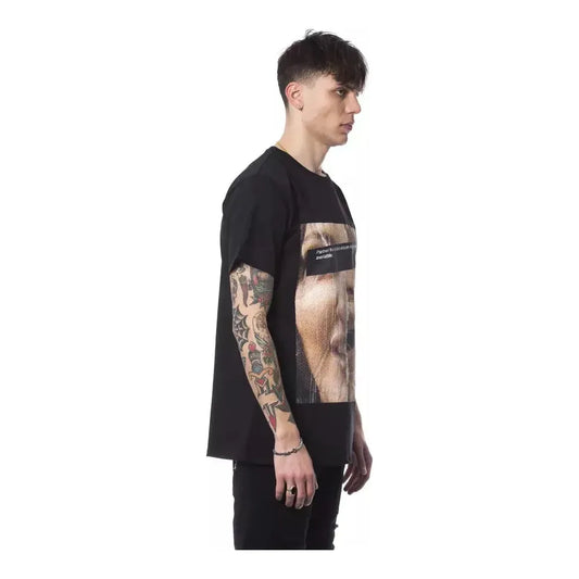 Nicolo Tonetto Black Cotton Men T-Shirt Nicolo Tonetto Tan