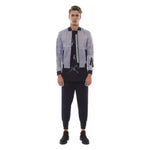 Nicolo Tonetto Gray Polyester Men Bomber Jacket Coats & Jackets