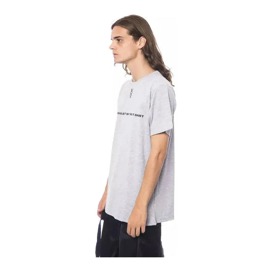 Nicolo Tonetto Gray Cotton Men's T-Shirt Nicolo Tonetto Light Gray