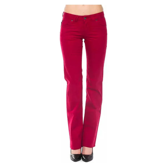 Ungaro Fever Red Cotton Women Pants Ungaro Fever Brown
