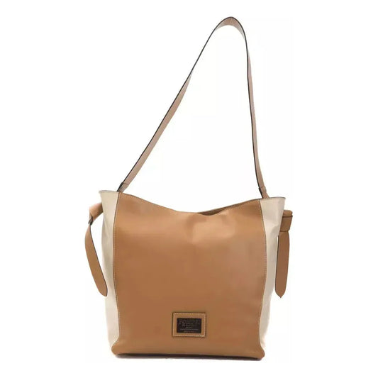 Pompei Donatella Brown Leather Women Shoulder Bag Pompei Donatella Sienna