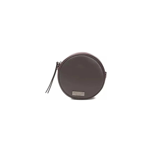 Pompei Donatella Chic Burgundy Small Oval Crossbody Bag