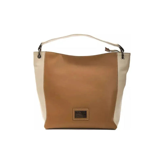 Pompei Donatella Brown Leather Women Shoulder Bag Pompei Donatella Sienna