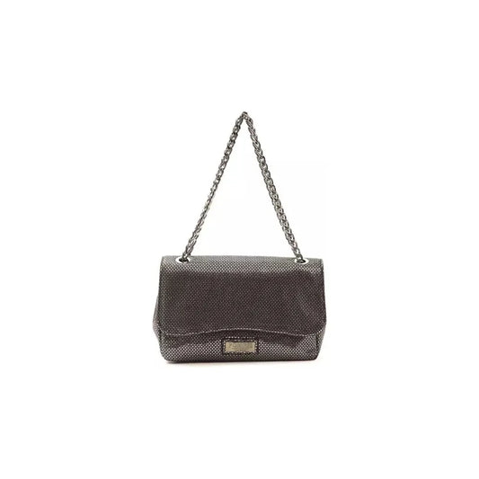 Pompei Donatella Gray Leather Women Crossbody Pompei Donatella Dark Slate Gray