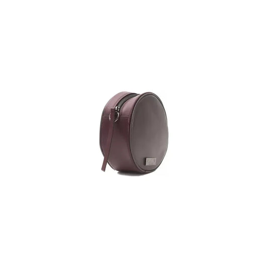 Pompei Donatella Chic Burgundy Small Oval Crossbody Bag