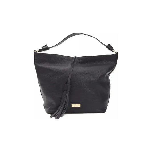 Pompei Donatella Gray Leather Women Shoulder Bag WOMAN SHOULDER BAGS Pompei Donatella Dark Slate Gray