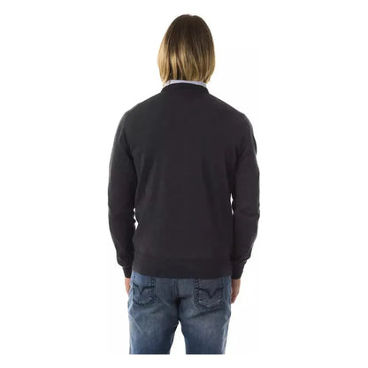 Uominitaliani Gray Merino Wool Men Sweater