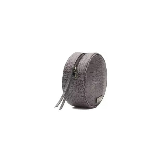 Pompei Donatella Gray Leather Women Crossbody Bag Pompei Donatella Dim Gray