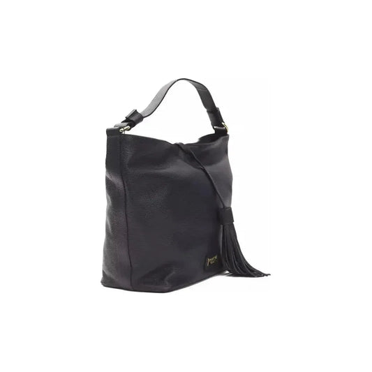 Pompei Donatella Gray Leather Women Shoulder Bag WOMAN SHOULDER BAGS Pompei Donatella Dark Slate Gray
