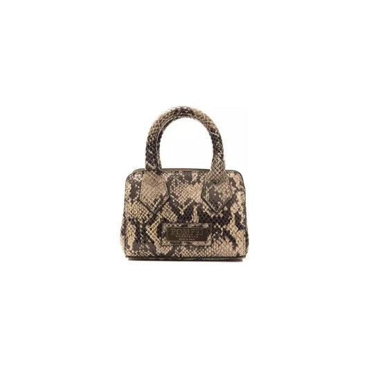 Pompei Donatella Brown Leather Women Mini Tote Handbags, Wallets & Cases Pompei Donatella Dim Gray