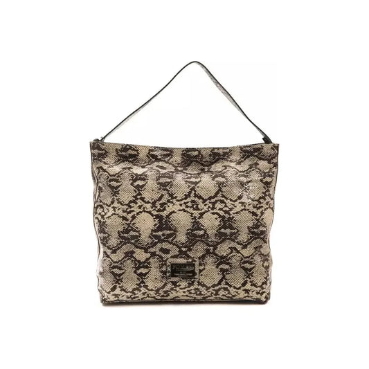 Pompei Donatella Gray Leather Women Shoulder Bag Pompei Donatella Dark Gray