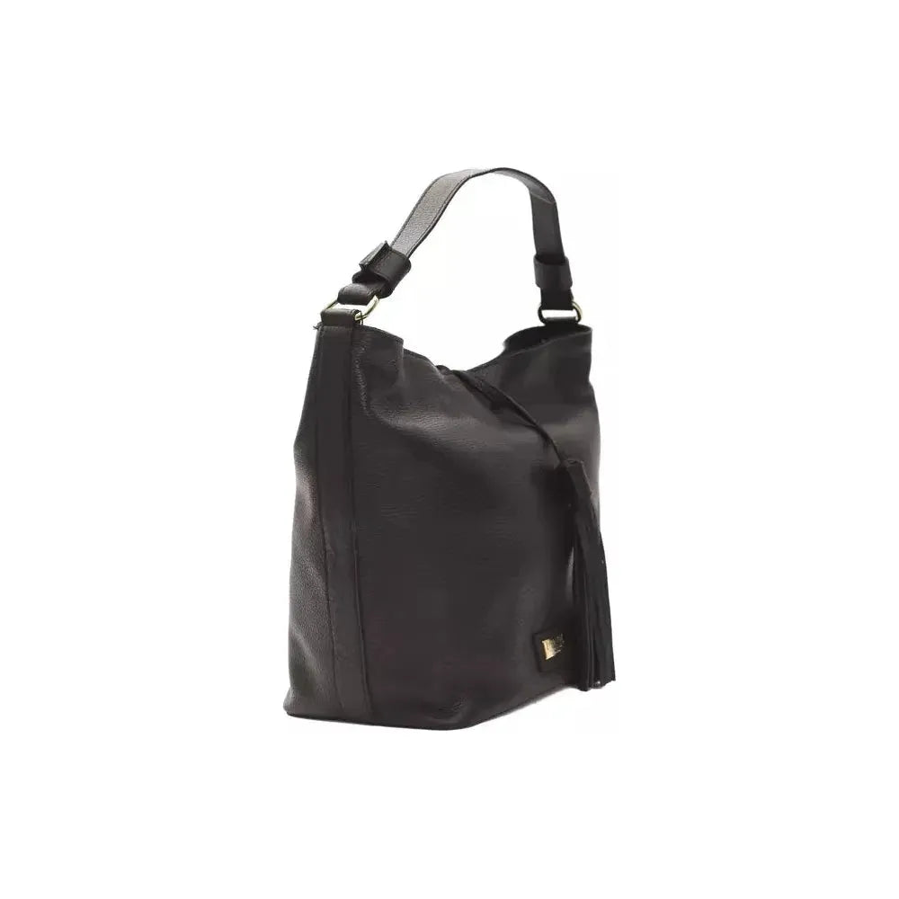 Pompei Donatella Black Leather Women Shoulder Bag