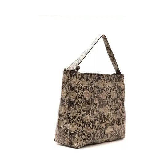 Pompei Donatella Brown Leather Women Shoulder Bag Pompei Donatella Dim Gray