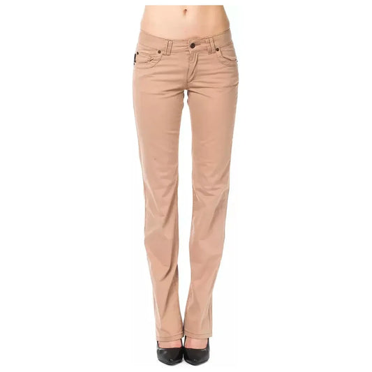 Ungaro Fever Beige Cotton Women Jeans Ungaro Fever Tan